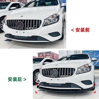 Front Bumper Lip Guard Protector Body Kit Splitter for Mercedes Benz A Class W176 Pre-LCL Normal Version 2013-2015 Car Styling