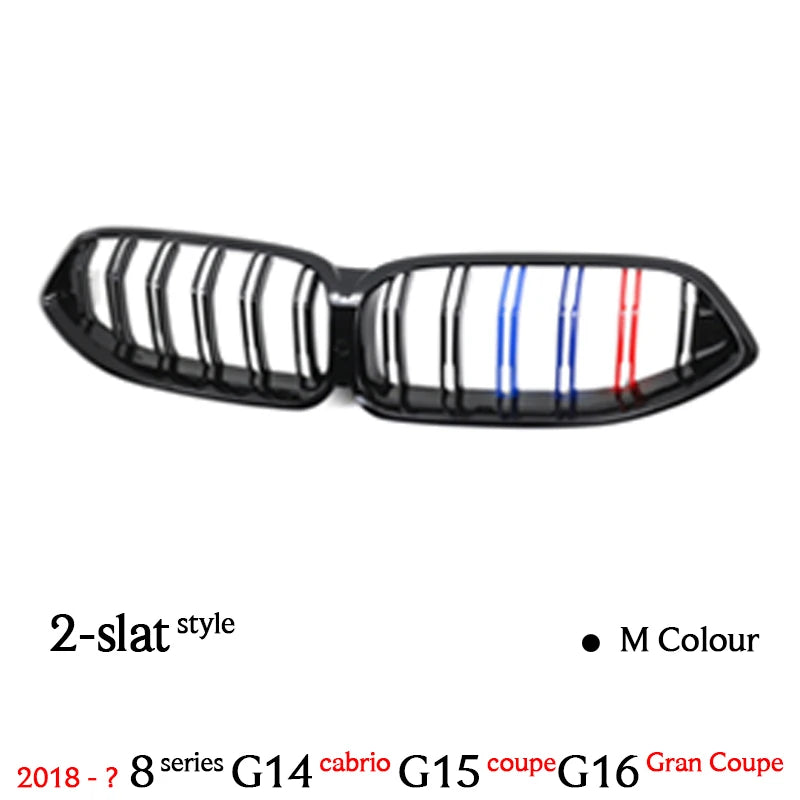 Carbon Fiber Printing Front Kidney Bumper Grille for BMW 2018 - ? 8 Series G14 Convertible G15 Coupe G16 Gran Coupe (Not for M8)