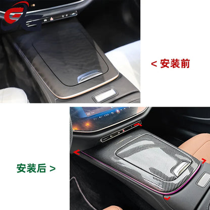 Car Sticker Interior Mouldings for Mercedes Benz E-Class W214 2024+ E260 E300 Central Control Panel Interior Patch Cover Styling