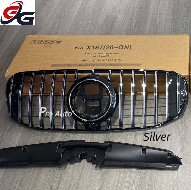 X167 GT Grilles Front Bumper Grill Mesh Grille for Mercedes GLS Class X167 2020 - 2025 GLS400 GLS450 GLS580 Panamericana Grills