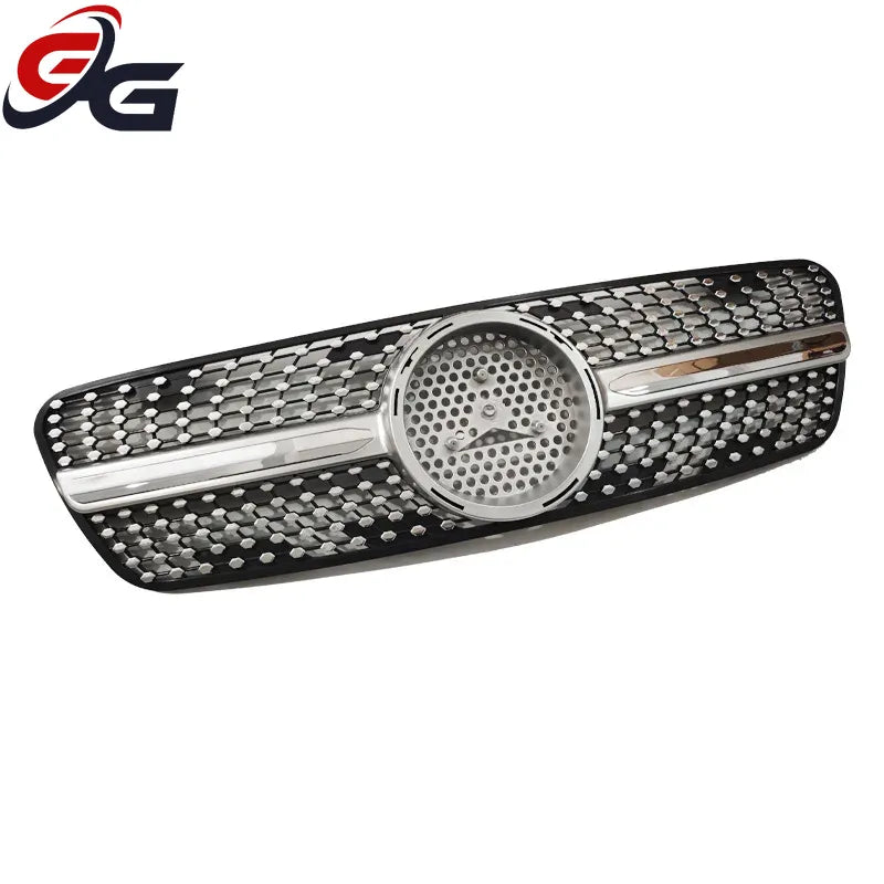 ABS Black Silver Replacement Front Bumper Radiator Diamonds Grille Grill for Mercedes Benz ML W163 1998-2004 GT Racing Grills