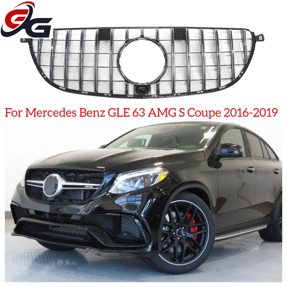 Front Bumper Grille Grill for Mercedes Benz GLE 63 AMG S Coupe 2016-2019  Racing Grills Styling Car Accessories