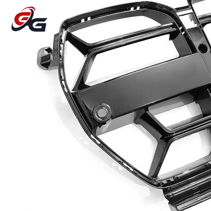 New Design ABS Glossy Black Replacement Front Bumper Grille for BMW M3/M4 G80/G82 CS Style 2021+ Racing Grill Car Styling