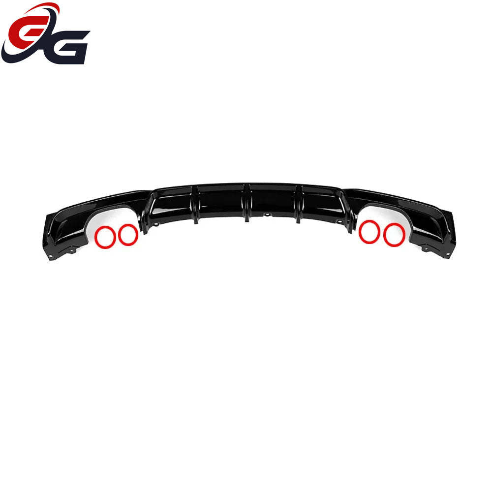 Rear Bumper Exhaust Diffuser Lip Spoiler for BMW 3 Series F30 F31 F35 M Sport 2012 - 2019 Glossy Black Body Kit Car Accessories