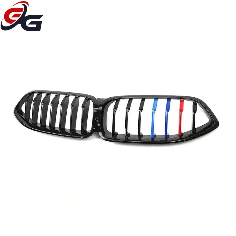 Car Front Grille for BMW 8 Series G14 G15 G16 2020+ Mesh Grill Racing Grills Carbon Look ABS Dual Line Styling Car Accessories