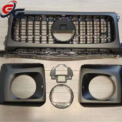 Front Bumper Grille Centre Hood Grill Body Kit for Mercedes G Class G Wagon W464 2019-2025 G63 G65 AMG Black Silver Car Styling