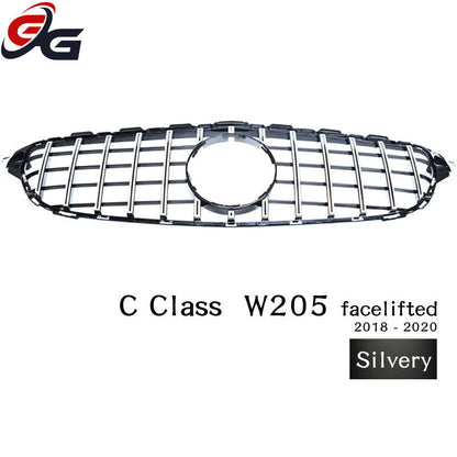 W205 Front Bumper GT Grill for Mercedes Benz C Class S205 A205 C205 2018-2020 C200 C250 C300 C350 C400 C450 C43 AMG Car Grille