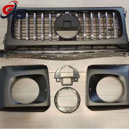 Front Bumper Grille Centre Hood Grill Body Kit for Mercedes G Class G Wagon W464 2019-2025 G63 G65 AMG Black Silver Car Styling