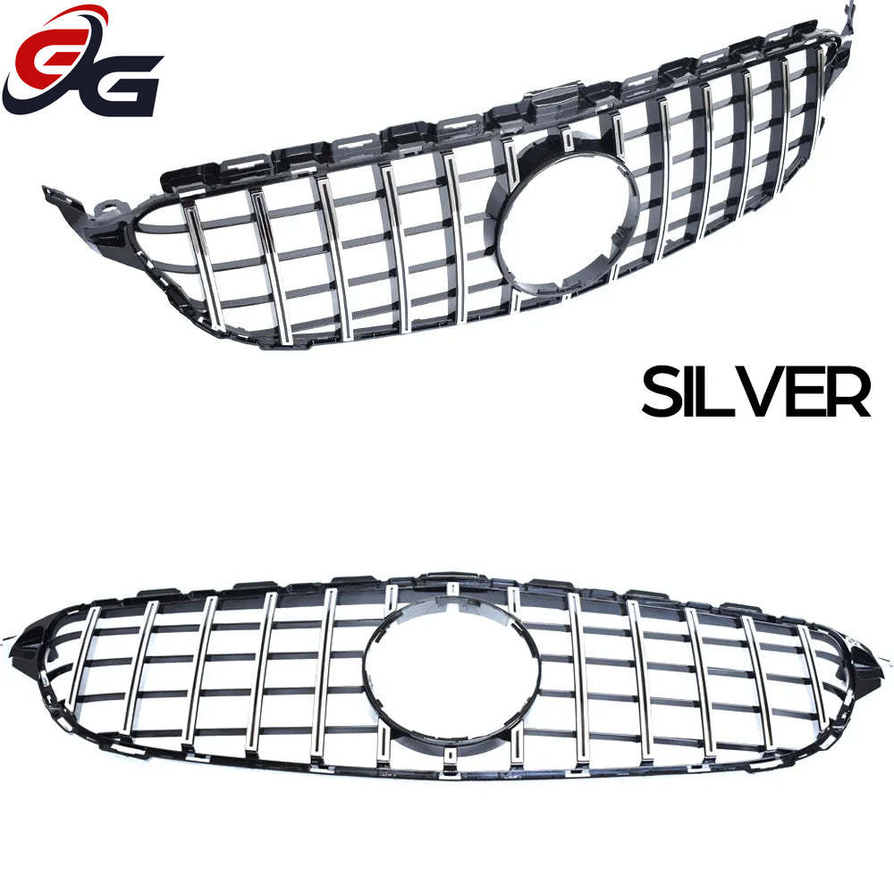 W205 Front Bumper GT Grill for Mercedes Benz C Class S205 A205 C205 2015 - 2017 C200 C250 C300 C350 C400 C450 C43 AMG Grille