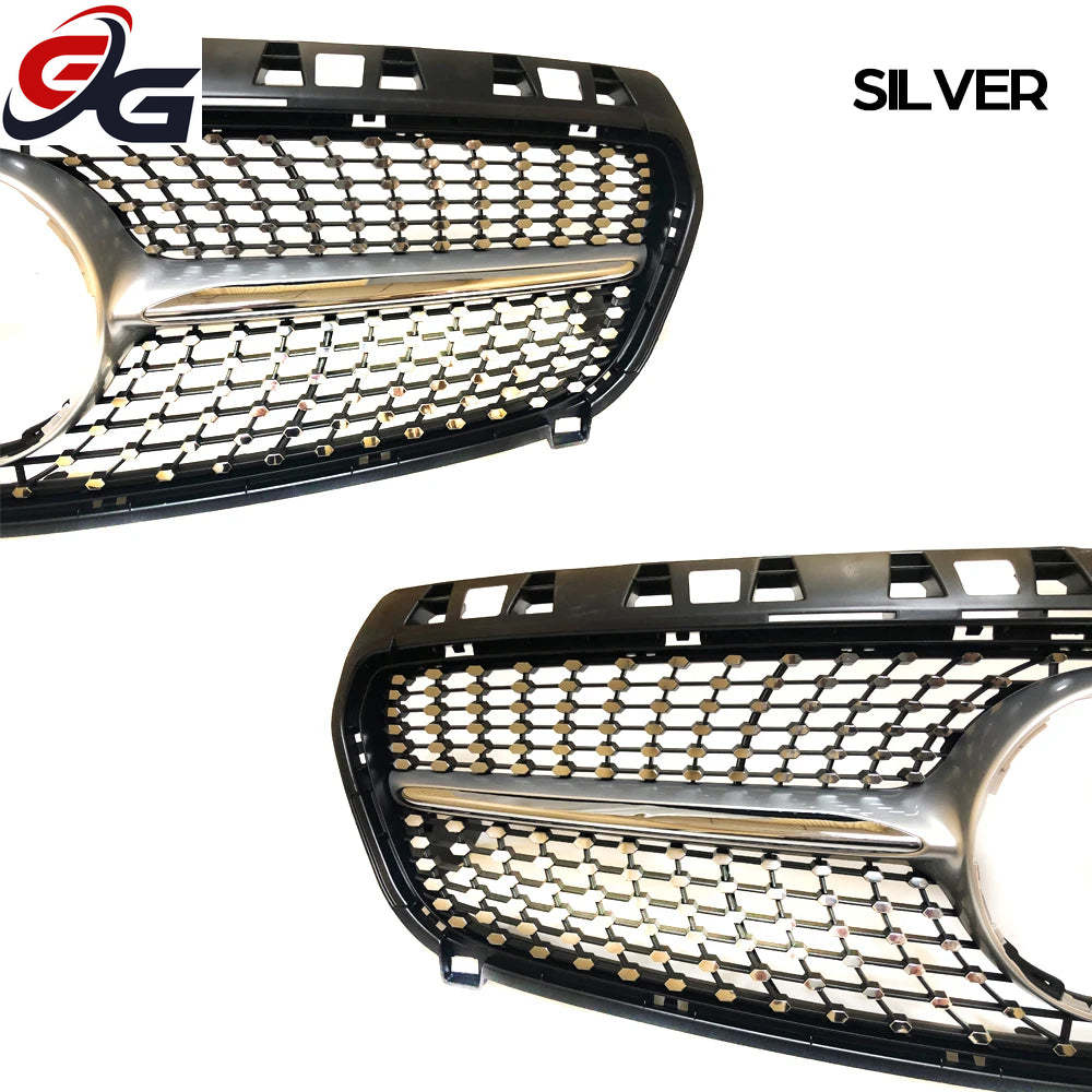 W176  Front Bumper Racing Grille Diamond for Mercedes Benz A Class Pre-facelift W176 2013 - 2015 A180 A200 A220 A250 Car Grills