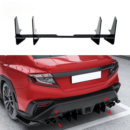 Rear Lip Bumper Splitter for Subaru WRX STI 2022+ Diffuser Spoiler Gloss Black ABS Car Exterior Modification Styling Accessories