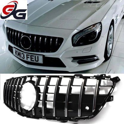 Replacement Front Bumper Radiator Grille GTR for Mercedes SL Class Pre-facelifted R231 Roadster 2013 - 2016 (Not for SL63 SL65)