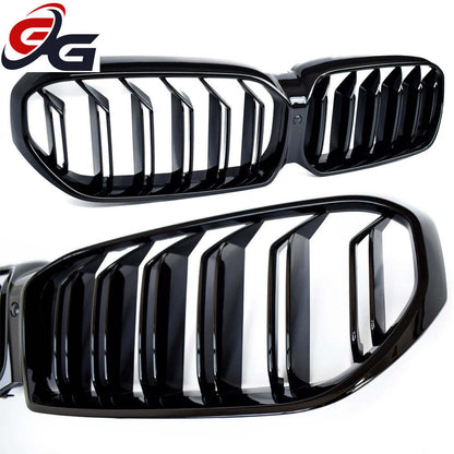 Piano Black Bumper Kidney Radiator Grille for BMW 2020 - 2022 G30 LCI 5-series Sedan, G31 LCI Estate, M5 F90, OEM Fitment