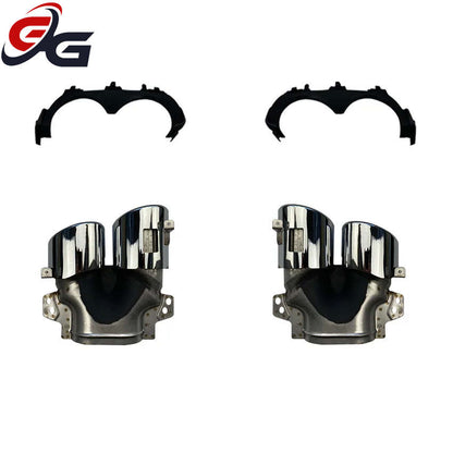 Car Rear Muffler Exhaust Cutters for Mercedes Benz GLA Class H247 GLA200 220 250 GLA35 Up to GLA45 AMG Tips Pipe Bracket Trim