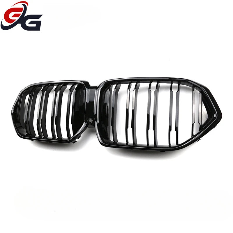 Dual Line Front Bumper Grille Grill Replacement for BMW X6 G06 2020+ Black Racing Grills Carbon Look Car Accessories Styling