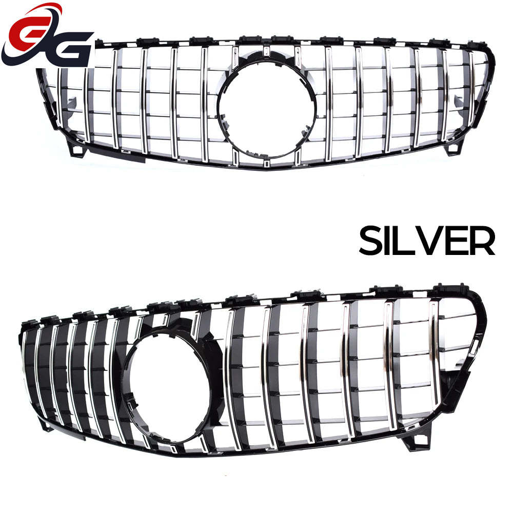 W176  Front GTR Racing Grille Facelift  for 2016-2018 Mercedes A Class Hatchback A180 A200 A220 A250  Car Grills