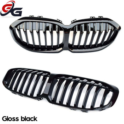 Car Front Kidney Grill Grille for BMW 1 Series 2019-2024 5-Door Hatchback F40 116i 118i 120i 128ti 116d 118d Gloss Black Grilles