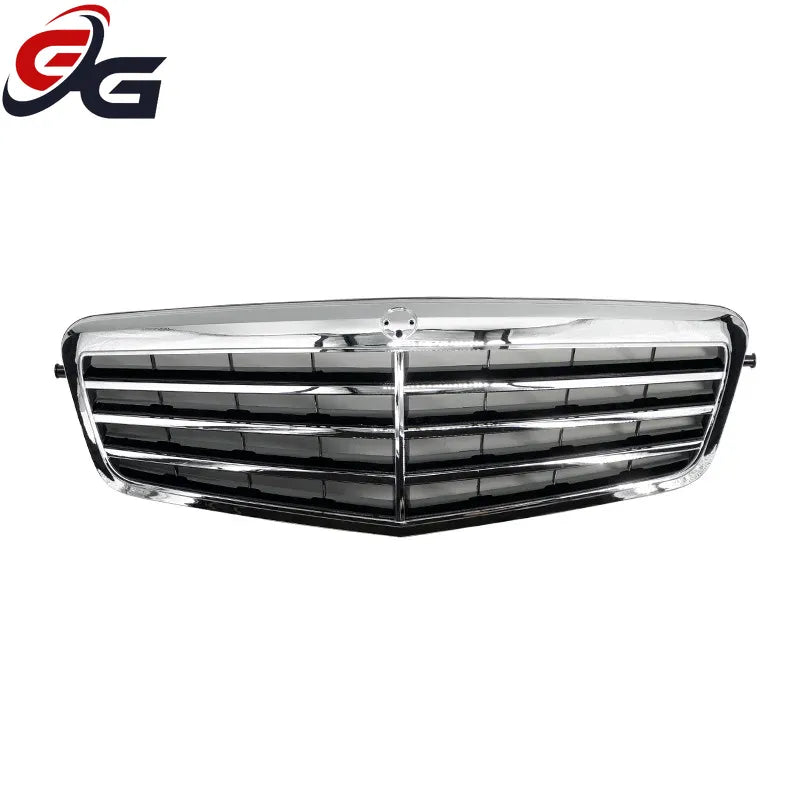 Front Bumper Grille Silver Grill for Mercedes Benz E Class W212  E200L Old Style Three Horizontal Model Styling Car Accessories