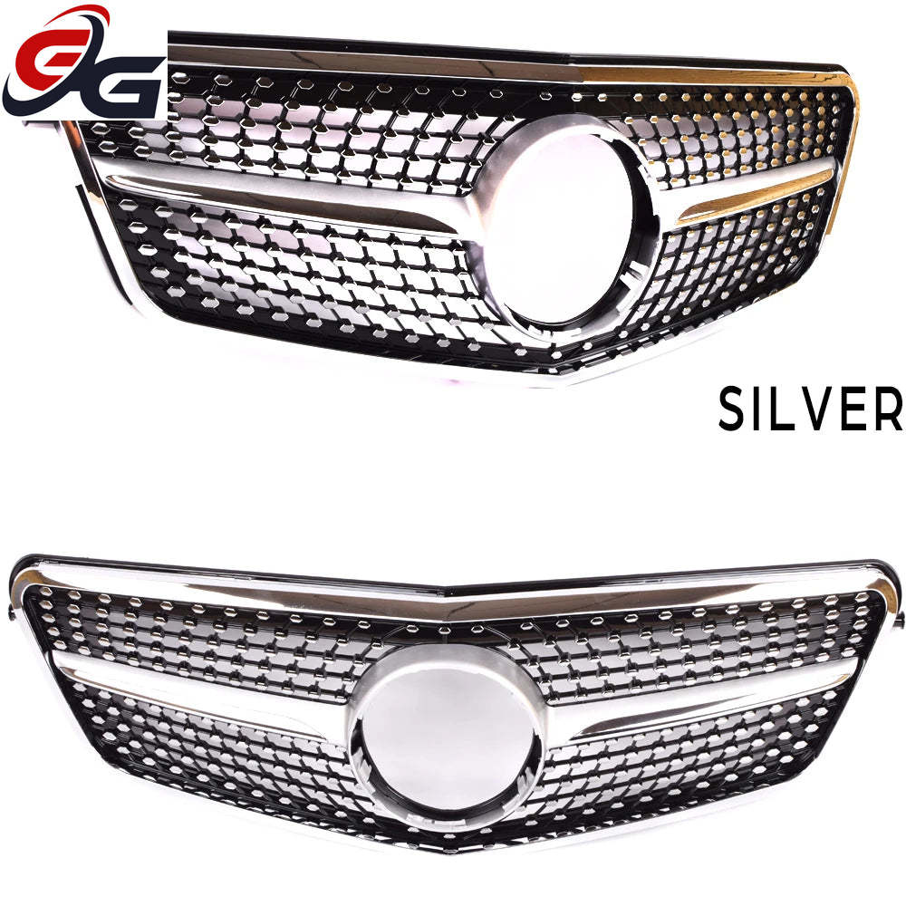 Diamond Grill Front Bumper Grille for Mercedes E Class Sedan W212 Tourer S212 2010 - 2013 E200 E300 E250 Not for E63 Car Grills