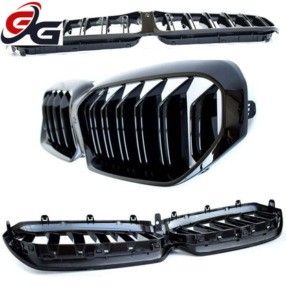Piano Black Bumper Kidney Radiator Grille for BMW 2020 - 2022 G30 LCI 5-series Sedan, G31 LCI Estate, M5 F90, OEM Fitment