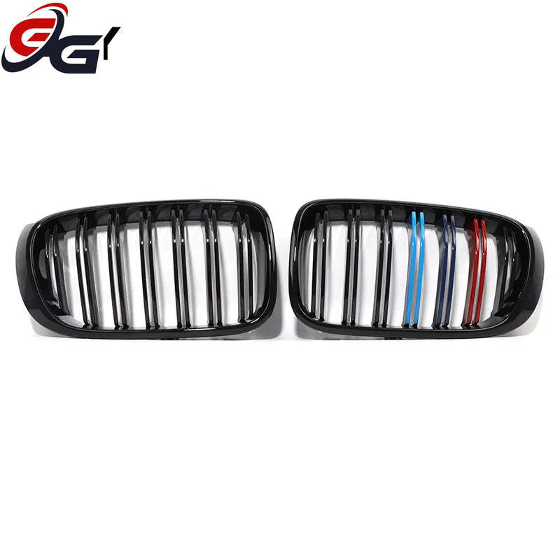 X4 F26 Grille. Glossy M-coloured Front Bumper Black Grill for BMW Facelifted X3 F25 LCI 2014 - 2018, X4 F26 2015 - 2018