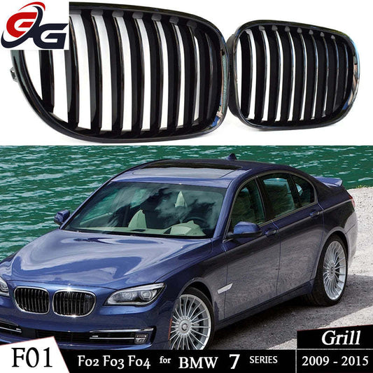 Car Grilles Front Bumper Kidney Grill Mesh for BMW 7 Series F01 F02 F03 F04 730Li 740Li 750Li 760Li 2009 - 2015 Black Grille