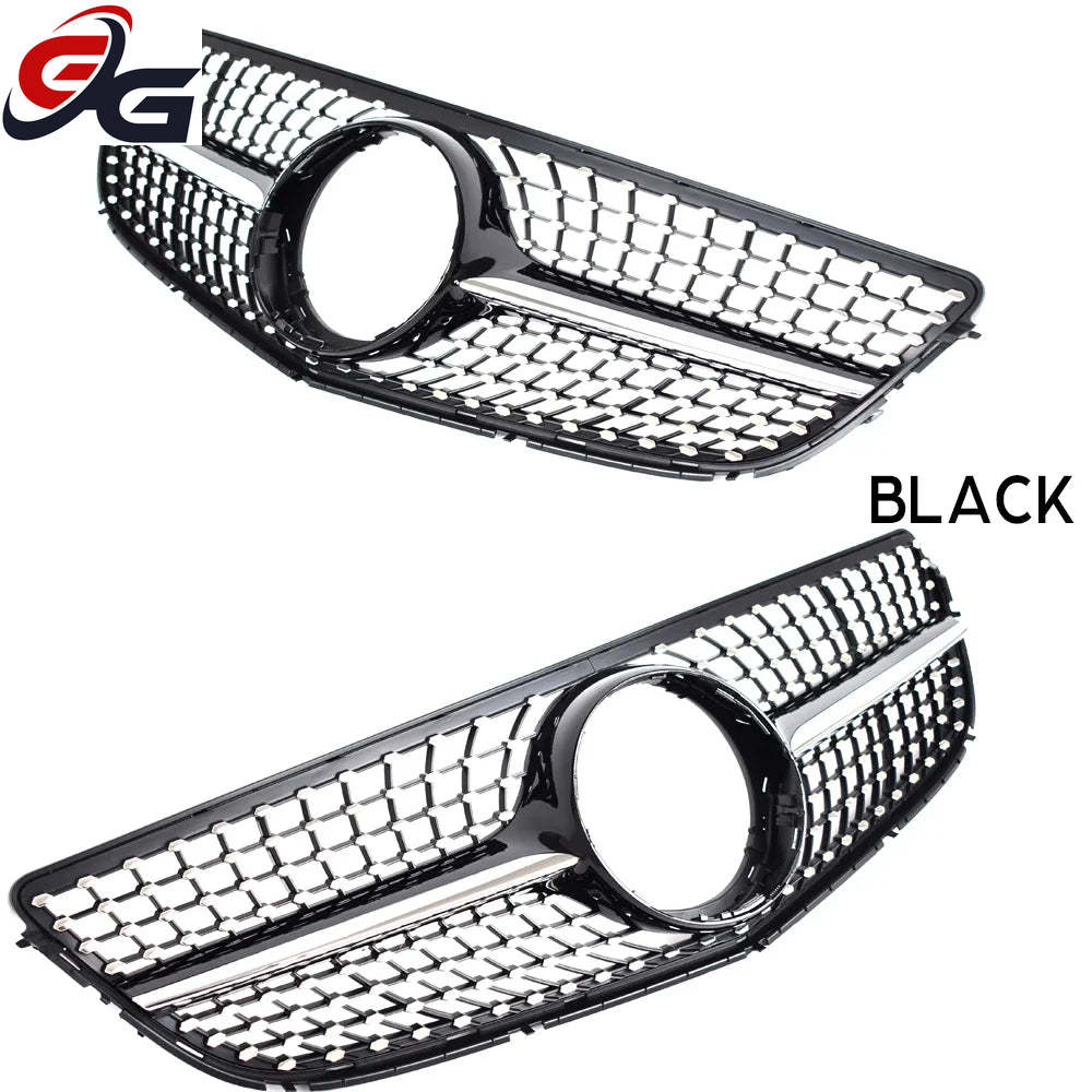 W207 Diamond Front Bumper Grille for Mercedes Benz E Class 2-Door Coupe C207 A207 2014-2016 E250 E300 E350 Car Racing Grills