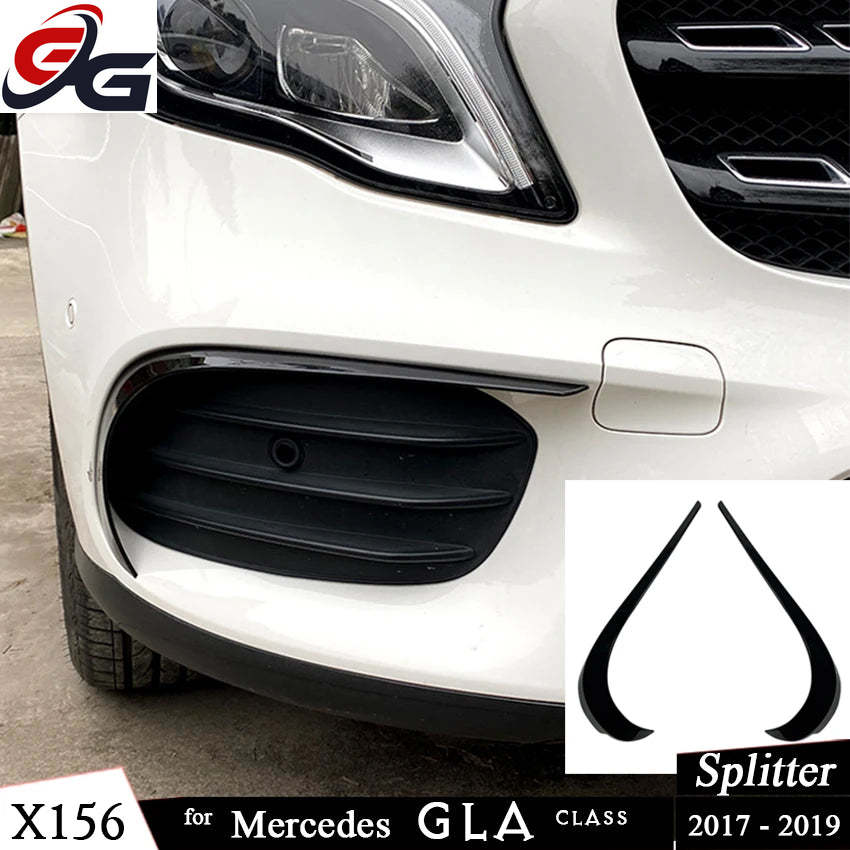 Front Bumpers Splitter Lip for Mercedes Benz GLA Class GLA220 250 X156 AMG 2017-2019 Car Styling Side Spoiler Trim Cover Sticker