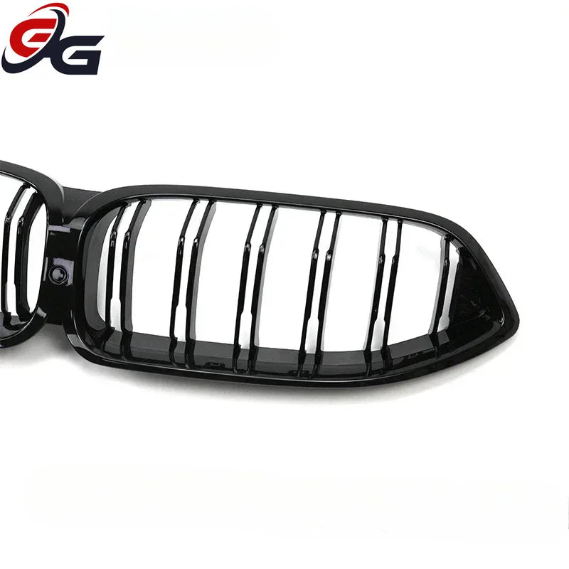 Car Front Grille for BMW 8 Series G14 G15 G16 2020+ Mesh Grill Racing Grills Carbon Look ABS Dual Line Styling Car Accessories