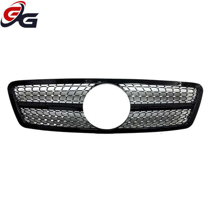 Car Grille Black GT Front Bumper Grill for 2000-2006 Mercedes C Class Saloon W203 Tourer S203 C180 C200 C230 C240 C280 C320 C350