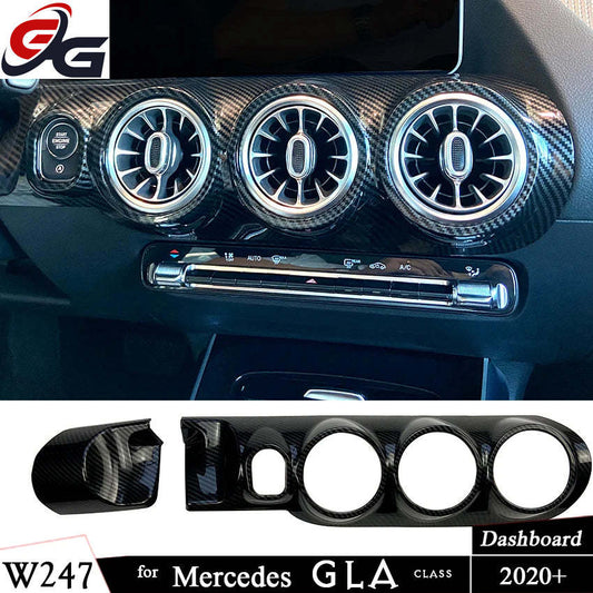 Car Styling Accessories Dashboard Panel For Mercedes-Benz GLB 200 X247 2020 2021 /GLA 200 H247 2021 AC Outlet Trim Interior Part