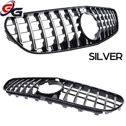 W217 Front Bumper Racing Grille Silver Grill for Mercedes S Class C217 Coupe A217 Cabriolet 2014-2020, Not for S65 AMG S63 AMG