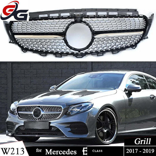 W213 Diamond Front Bumper Grill Mesh Grille for Mercedes 2017 - 2019 E Class Saloon S213 Estate C238 Coupe A238 Cabriolet Sport