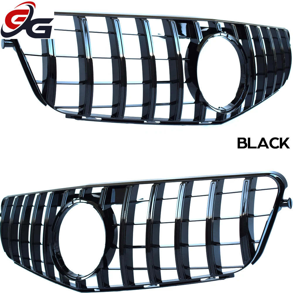 High Quality W204 GT Grille Front Bumper Grill Black Silver Panamericana for Mercedes Benz C-Class 2007-2014 Diamond with Star