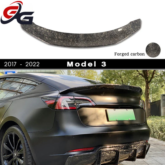 Forged Carbon Fiber Chopped Carbon Rear Deck Spoiler Boot Wing for 2015 - 2019 BMW X6 F16 X6M F86