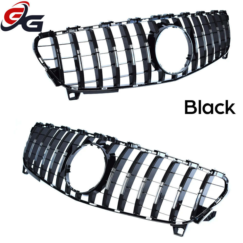 W176  Front GTR Racing Grille Facelift  for 2016-2018 Mercedes A Class Hatchback A180 A200 A220 A250  Car Grills