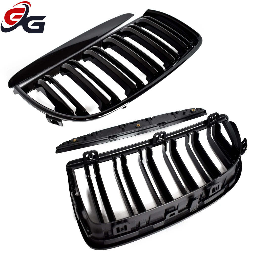 Gloss Black M Tri-colour Front Bumper Kidney Radiator Grille for BMW 2005 - 2007 E90 3 Series Sedan, E91 Tourer (Not for M3)