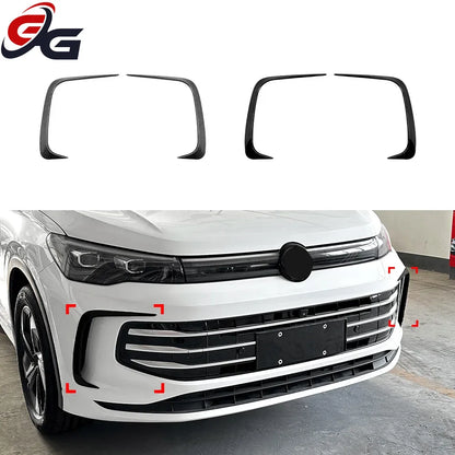 2 PCS for Volkswagen VW Tiguan MK3 Standard Version Front Bumper Canards Splitters Car Stickers ABS Glossy Black ABS Styling