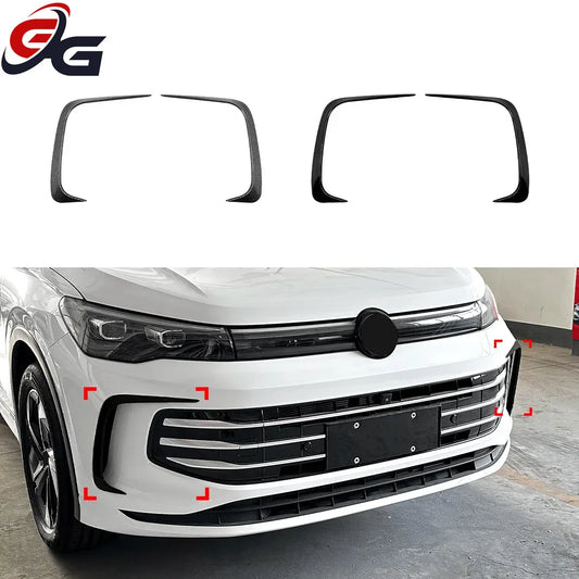 2 PCS for Volkswagen VW Tiguan MK3 Standard Version Front Bumper Canards Splitters Car Stickers ABS Glossy Black ABS Styling