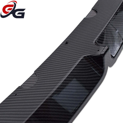 Carbon Fiber Printing PP Plastic Front Bumper Lip Spoiler for 2017+ Tesla Model 3 5YJ3