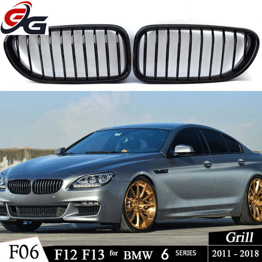 Front Bumper Kidney Black Grill Grille for BMW 6 Series F06 Gran Coupe F12 Convertible F13 Coupe M6s 2011-2017 Car Racing Grills