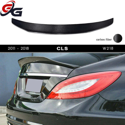 W218 Carbon Fiber Rear Deck Spoiler Boot Wing for 2011 - 2018 Mercedes CLS Class 4-Door Coupe C218 CLS220 CLS250 CLS300 CLS350 CLS400 CSL500 CLS63 AMG