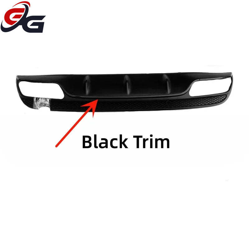 W205 Rear Bumper Diffuser Lip Exhaust for Mercedes Benz C-Class 4-Door Sport C200 C250 C300 C350 C400 C43 Pre-Facelift 2015-2018