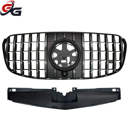 New GT Style for Mercedes Benz GLS Class X167 2024+ GLS400 GLS450 GLS580 Front Bumper Grill Mesh Grille Styling Car Accessories