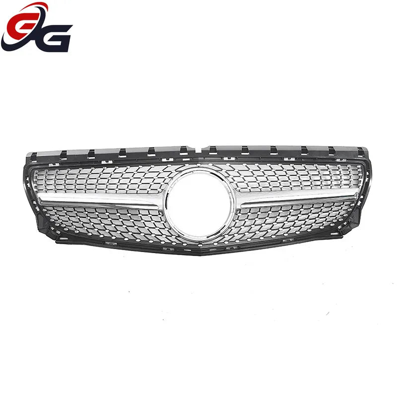 ABS Black Silver Grill Replacement Front Bumper Radiator GT Grille for Mercedes Benz B Class W246 2012-2014 Diamonds Grilles