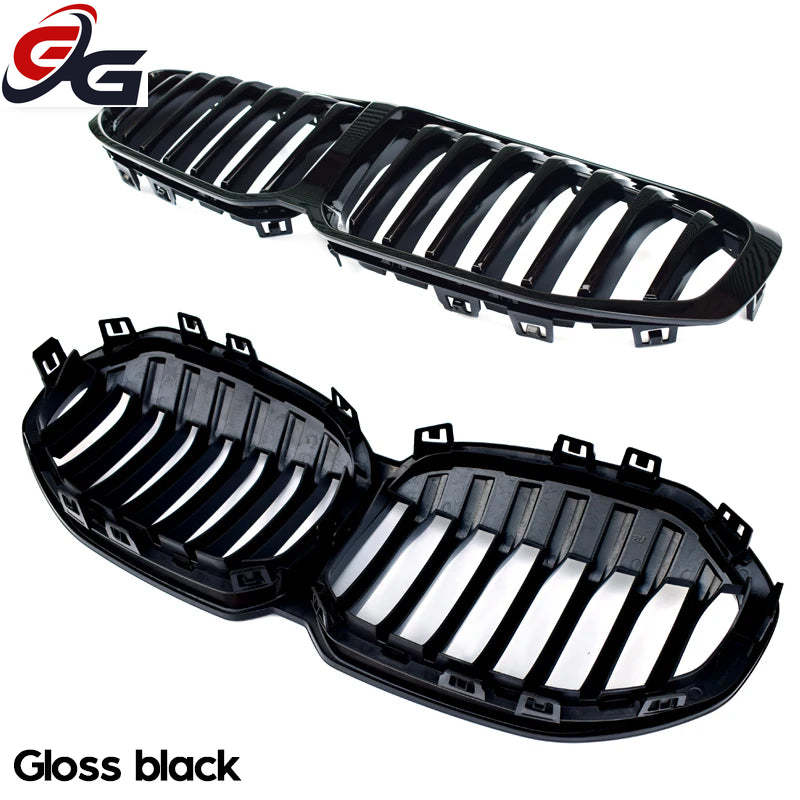 Car Front Kidney Grill Grille for BMW 1 Series 2019-2024 5-Door Hatchback F40 116i 118i 120i 128ti 116d 118d Gloss Black Grilles