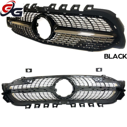 Car Front Bumper Racing Grille Diamond Grill for Mercedes Benz A-Class Hatchback W177 Sedan V177 2019-2025 A 200 A 250 A 35 AMG