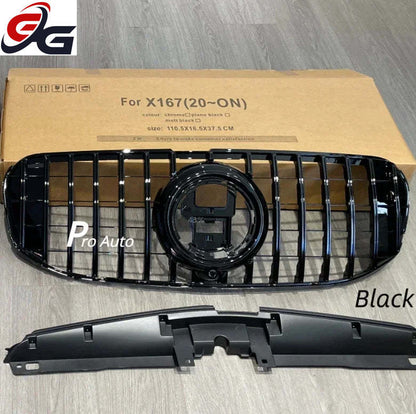 X167 GT Grilles Front Bumper Grill Mesh Grille for Mercedes GLS Class X167 2020 - 2025 GLS400 GLS450 GLS580 Panamericana Grills