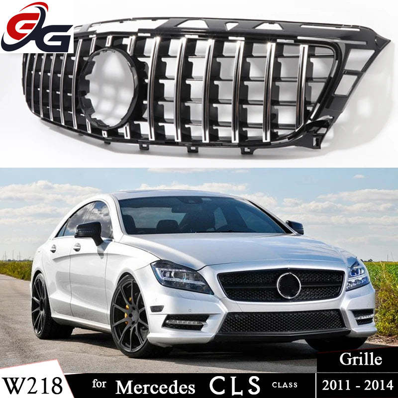 W218 GT Grille Front Bumper Grill Mesh for Mercedes CLS Class C218 X218 2012-2014 CLS400 CLS550 CLS500 Diamond Radiator Grilles