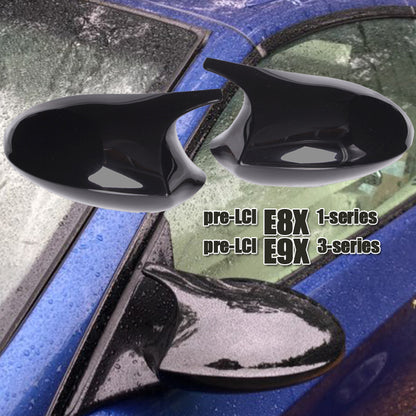 Paino Black Replacement Door Mirror Caps for Pre-faclifted E8X (E87 E81 E82 E88) E9X (E90 E91 E92 E93) 1 3 Series